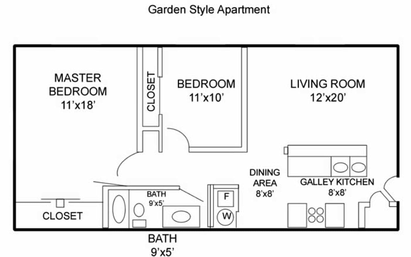garden apartment floorplan
